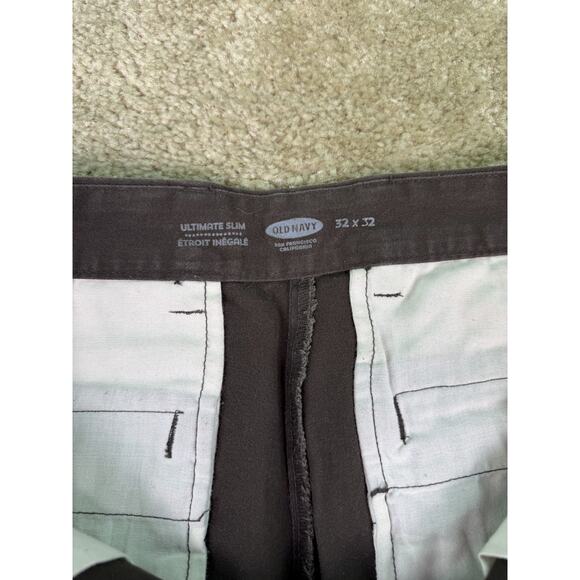 Old Navy Pants Mens 32x32 Brown Ultimate Slim Cotton Blend Chino C489 - Picture 6 of 14